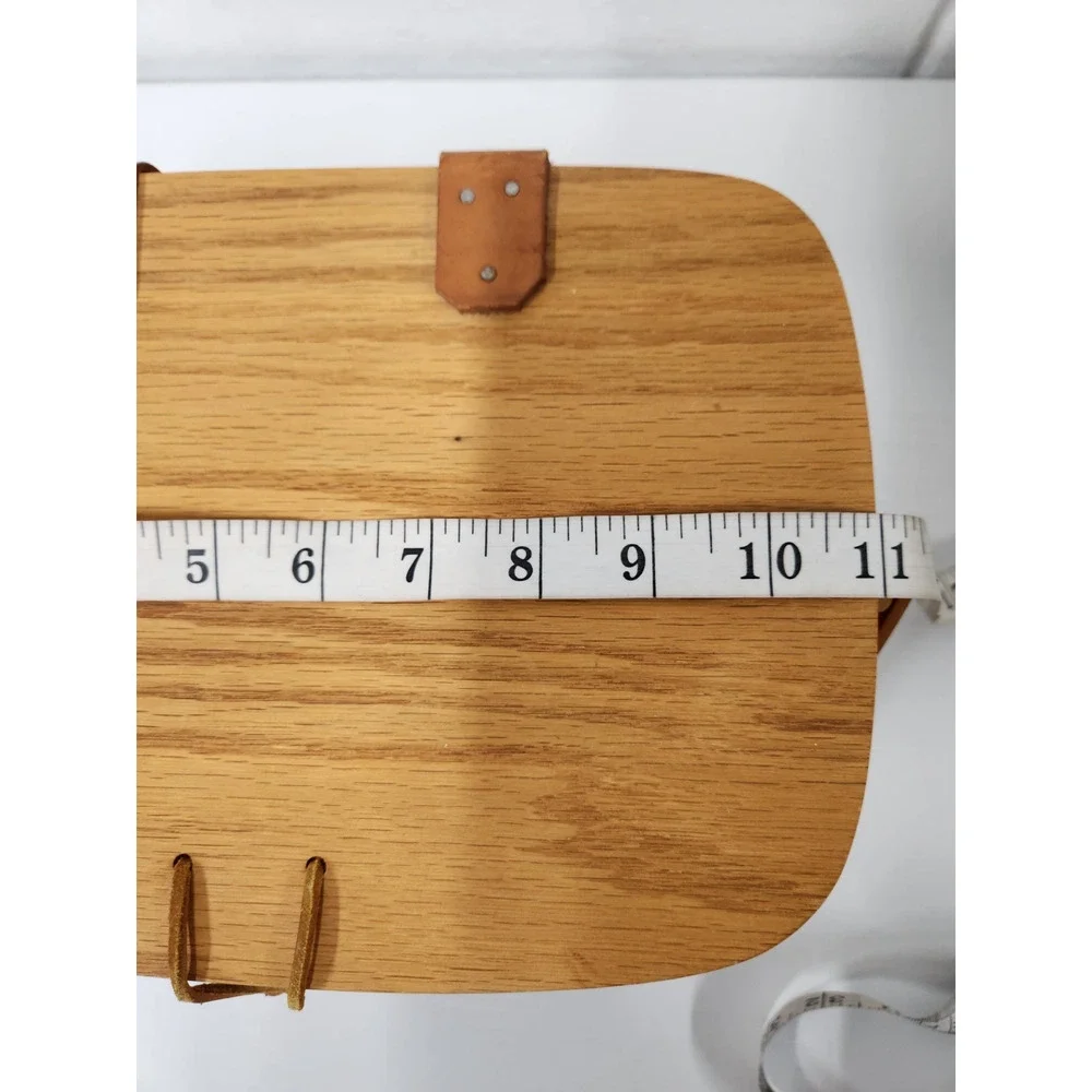 Vintage Longaberger Handwoven Single Handle Small Picnic Basket, Signed 1996